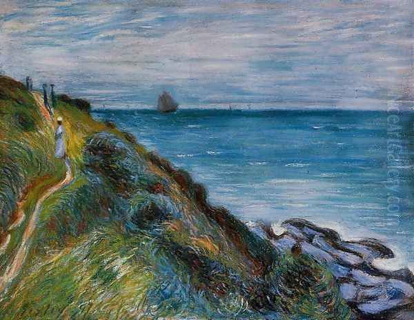 On the Cliffs, Langland Bay, Wales Oil Painting by Alfred Sisley