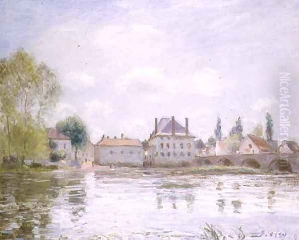 The Bridge at Moret-sur-Loing, 1890 Oil Painting by Alfred Sisley