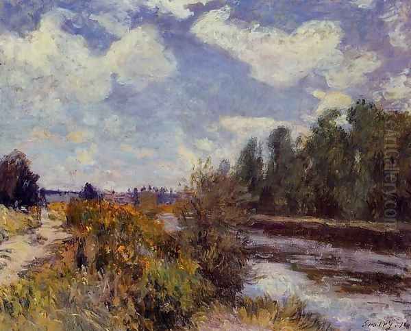 The Seine at Bougival III Oil Painting by Alfred Sisley