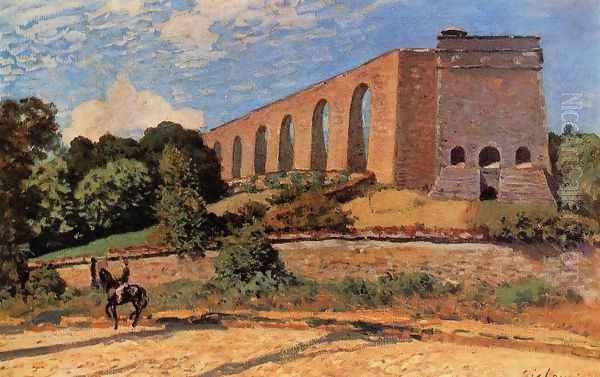 Aqueduct at Marly Oil Painting by Alfred Sisley