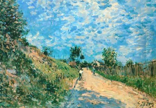 Hill Path Oil Painting by Alfred Sisley