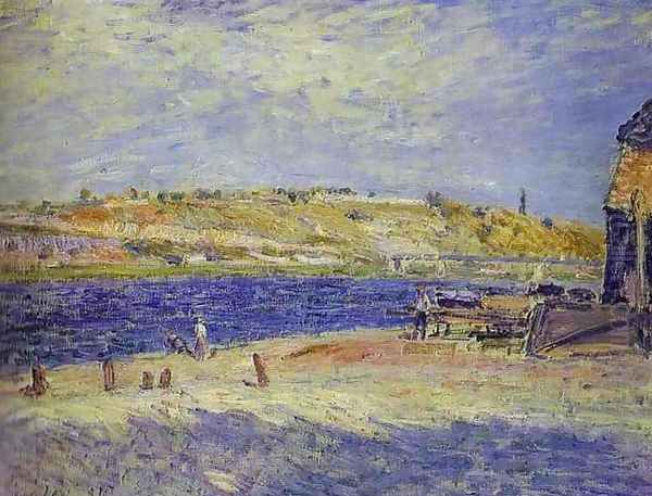 River Banks at Saint-Mammes, 1884 Oil Painting by Alfred Sisley