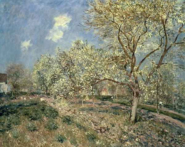 Springtime at Veneux, 1880 Oil Painting by Alfred Sisley