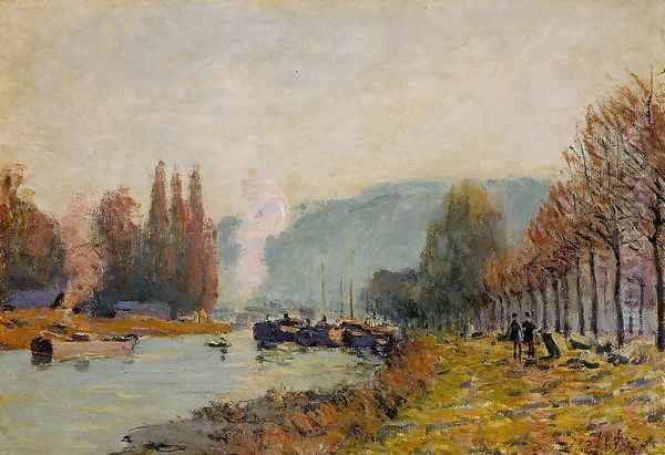 The Seine at Bougival I Oil Painting by Alfred Sisley