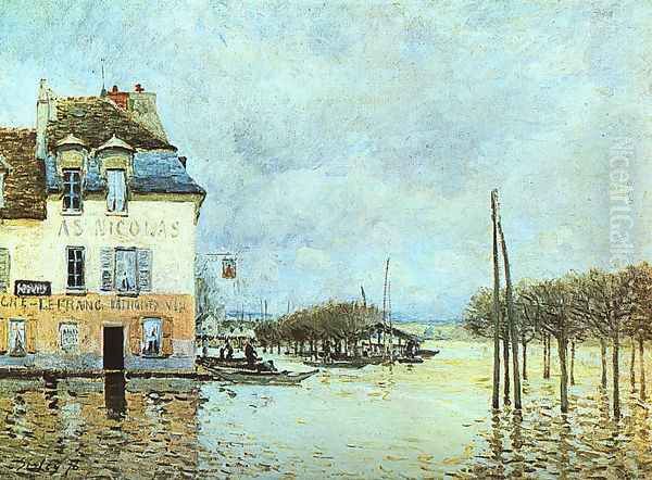 Flood at Pont-Marley 1876 Oil Painting by Alfred Sisley