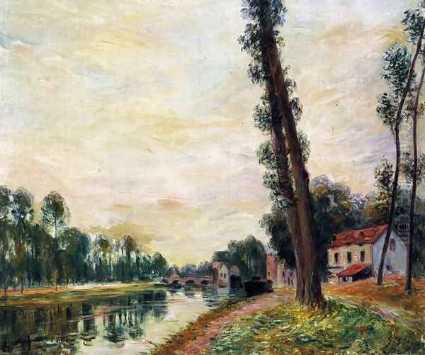 The Banks of the Loing Oil Painting by Alfred Sisley