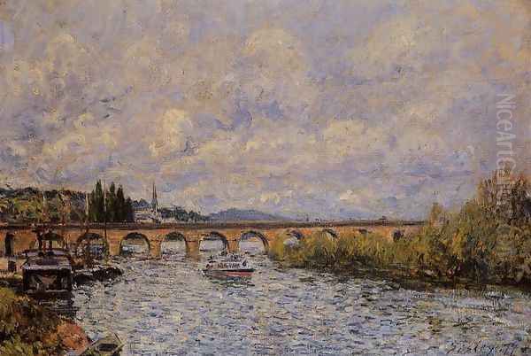 The Sevres Bridge I Oil Painting by Alfred Sisley