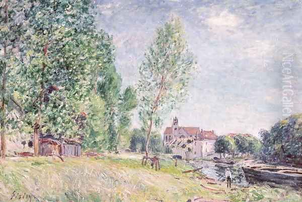 The Builder's Yard at Matrat, Moret-sur-Loing Oil Painting by Alfred Sisley