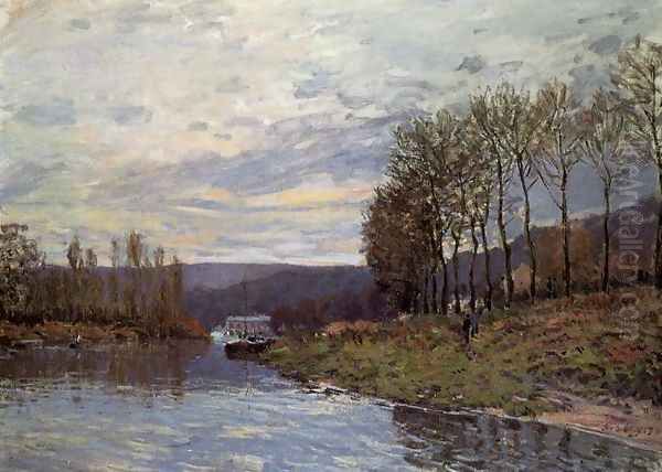 Seine at Bougival Oil Painting by Alfred Sisley