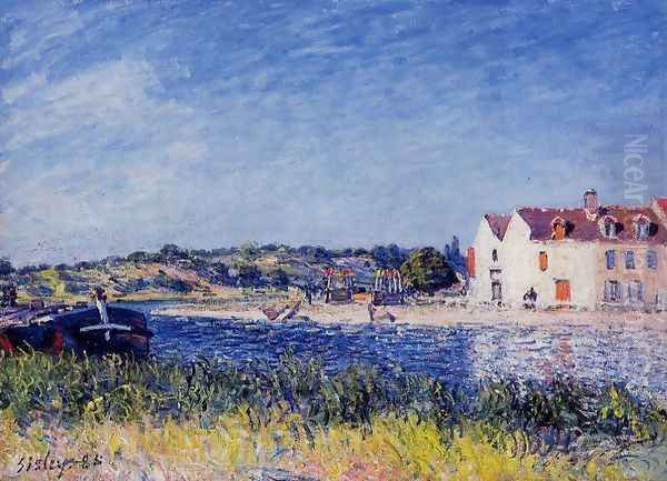 Confluence of the Seine and the Loing Oil Painting by Alfred Sisley