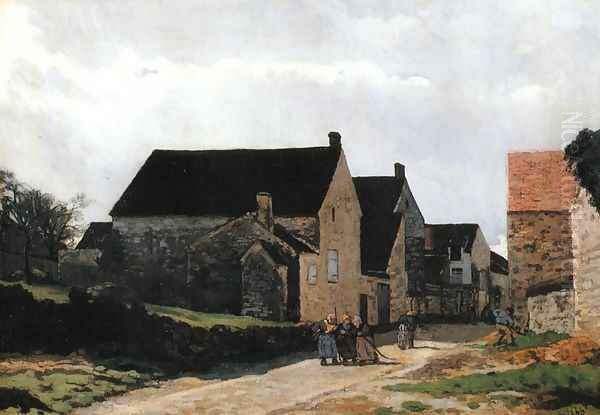 Street of Marlotte Oil Painting by Alfred Sisley