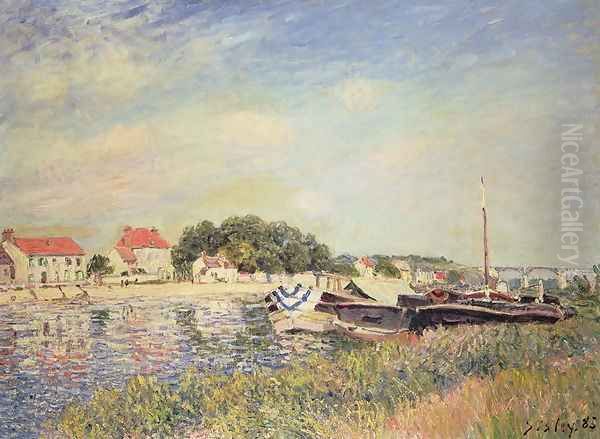 The Banks of the Loing at Saint-Mammes, 1885 Oil Painting by Alfred Sisley