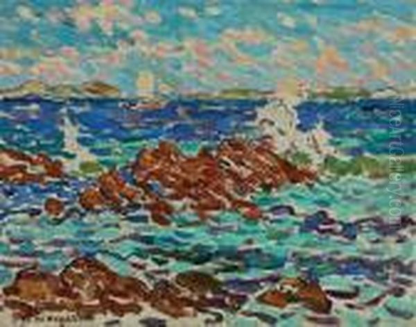 Seascape Oil Painting by Maurice Brazil Prendergast