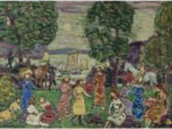 Crepuscule Oil Painting by Maurice Brazil Prendergast