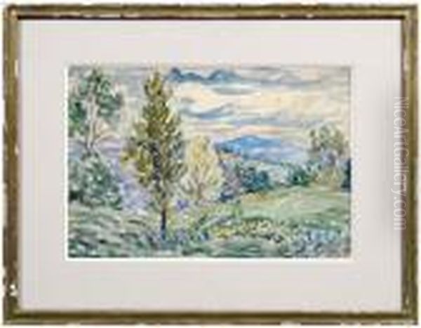 New Hampshire Hills Oil Painting by Maurice Brazil Prendergast