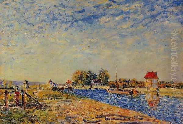 The Loing Canal I Oil Painting by Alfred Sisley