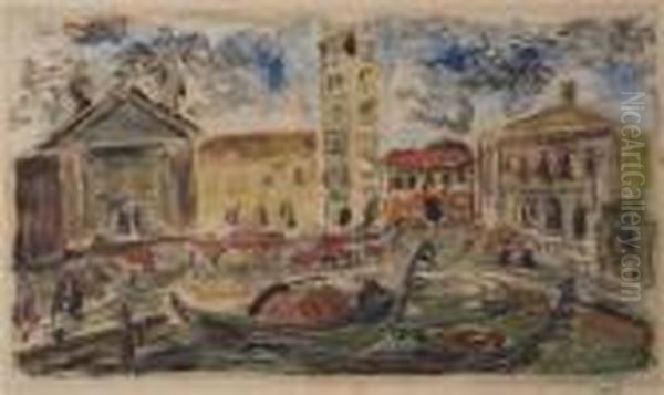 Venice Oil Painting by Maurice Brazil Prendergast