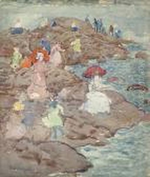 Nantasket Oil Painting by Maurice Brazil Prendergast