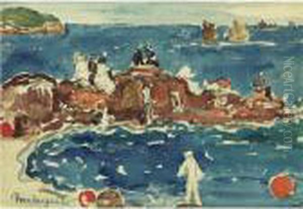 North Shore #3, Mass. Oil Painting by Maurice Brazil Prendergast