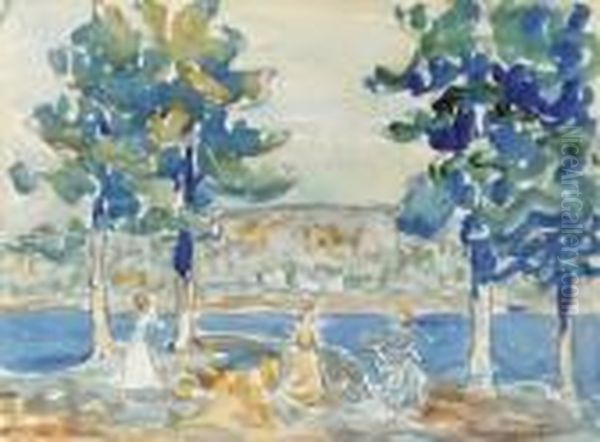 Lake, New Hampshire Oil Painting by Maurice Brazil Prendergast