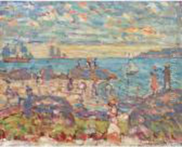 The Point, Gloucester Oil Painting by Maurice Brazil Prendergast