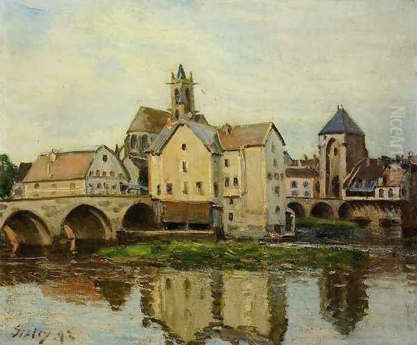 Moret-sur-Loing, Morning Oil Painting by Alfred Sisley