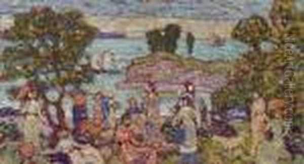 Outher Harbor Oil Painting by Maurice Brazil Prendergast