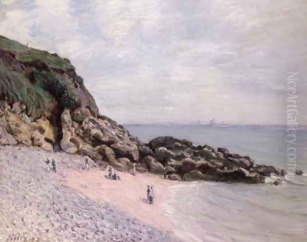 Langland Bay, 1897 2 Oil Painting by Alfred Sisley