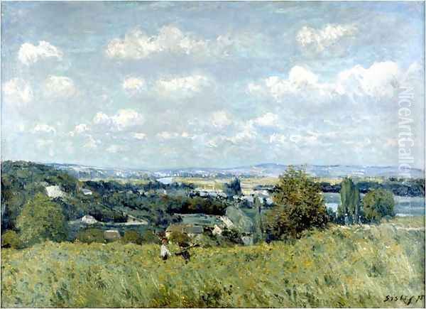 Valley of the Seine at Saint-Cloud Oil Painting by Alfred Sisley