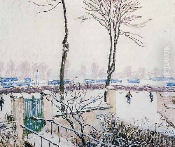 Approach to the Railway Station Oil Painting by Alfred Sisley