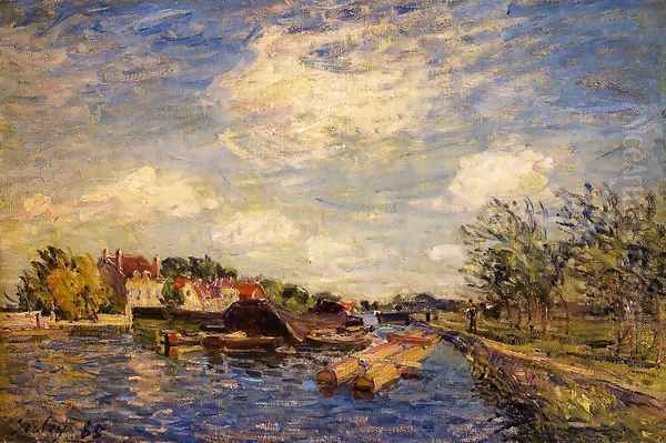 By the Loing Oil Painting by Alfred Sisley