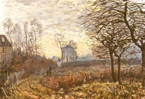 Landscape near Louveciennes, 1873 Oil Painting by Alfred Sisley