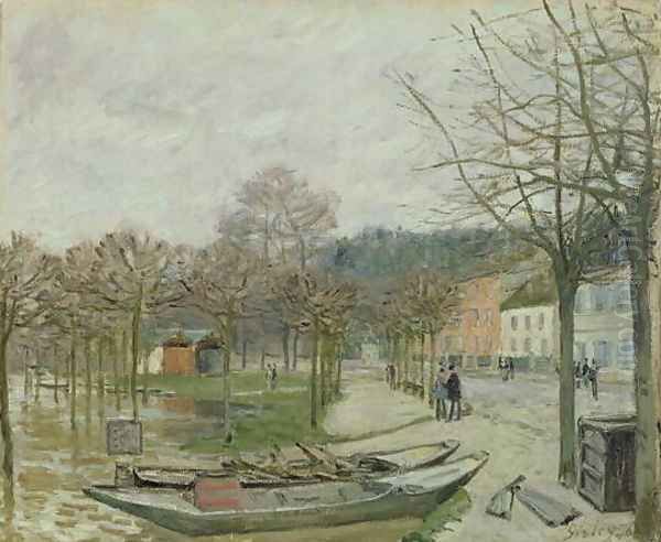 The Flood at Port-Marly, 1876 Oil Painting by Alfred Sisley