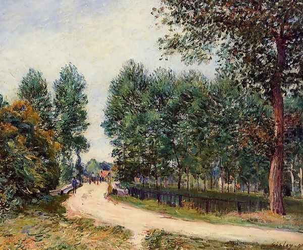 The Path from Saint-Mammes, Morning Oil Painting by Alfred Sisley