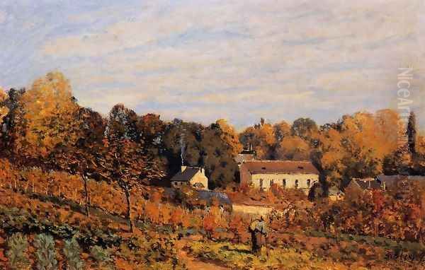 Kitchen Garden at Louveciennes Oil Painting by Alfred Sisley