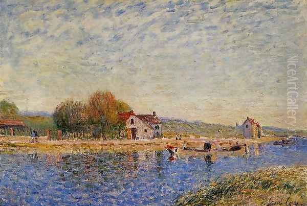 The Loing Canal Oil Painting by Alfred Sisley