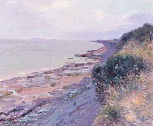 Cliffs at Penarth, Evening, Low Tide Oil Painting by Alfred Sisley