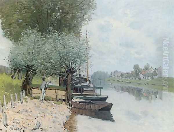 The Seine at Bougival IV Oil Painting by Alfred Sisley