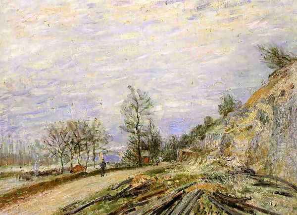 On the Road from Moret Oil Painting by Alfred Sisley