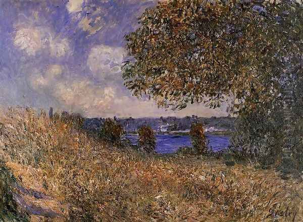 Near the Bank of the Seine at By Oil Painting by Alfred Sisley