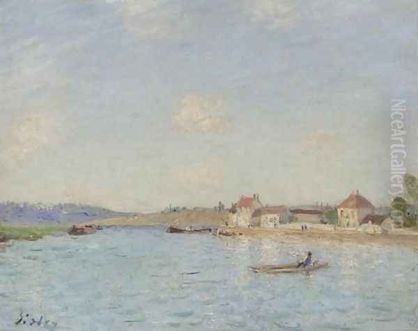 Saint-Mammès Oil Painting by Alfred Sisley