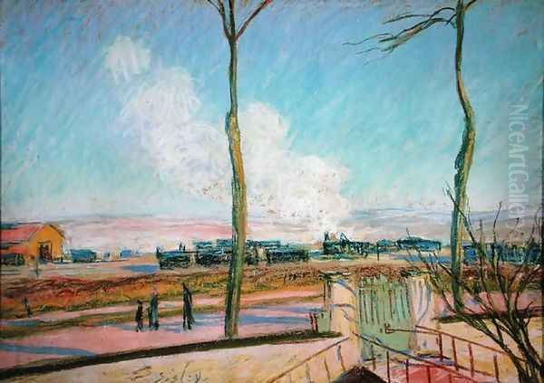 The Goods Station Oil Painting by Alfred Sisley