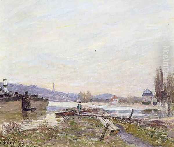 Banks of the Seine I Oil Painting by Alfred Sisley