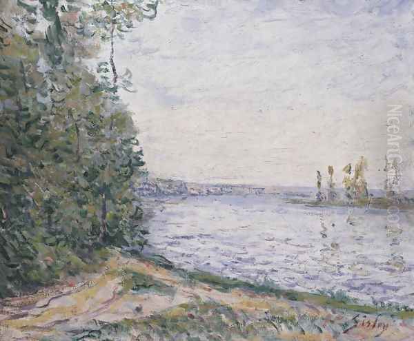 La Seine près de By Oil Painting by Alfred Sisley