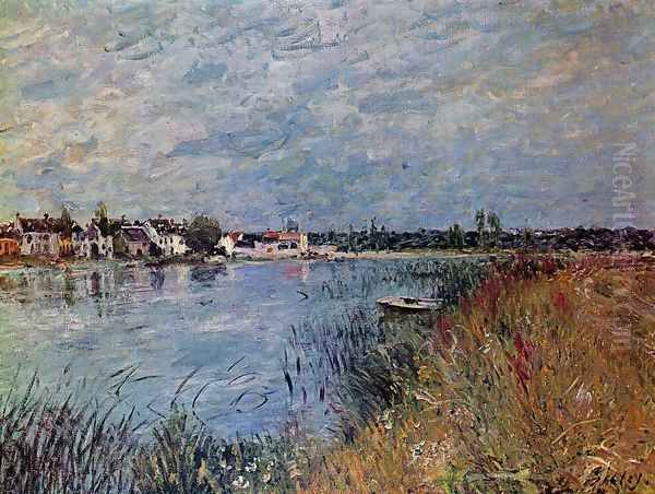 Riverbank at Saint-Mammes Oil Painting by Alfred Sisley