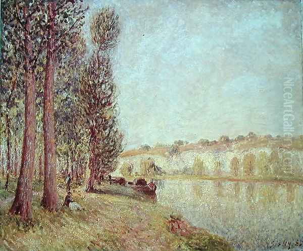 The Loing at Moret, 1888 Oil Painting by Alfred Sisley