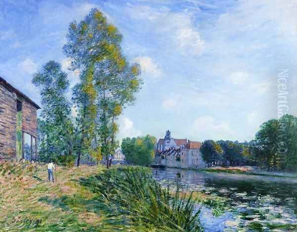 The Loing at Moret in Summer Oil Painting by Alfred Sisley