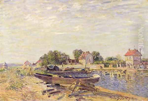 The Loing at Saint-Mammes, 1885 2 Oil Painting by Alfred Sisley