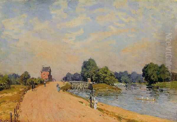 The Road from Hampton Court Oil Painting by Alfred Sisley