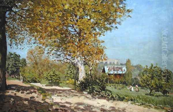 Near Louveciennes, 1872 Oil Painting by Alfred Sisley